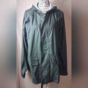 Sugar River Green Waterproof Rain Jacket and Pants Medium NWT